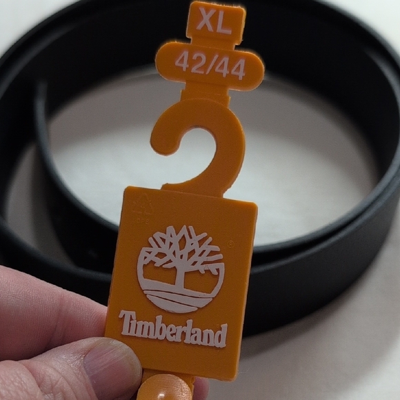 Timberland Men's Black Leather Belt Size XL 42/44 - Picture 3 of 6
